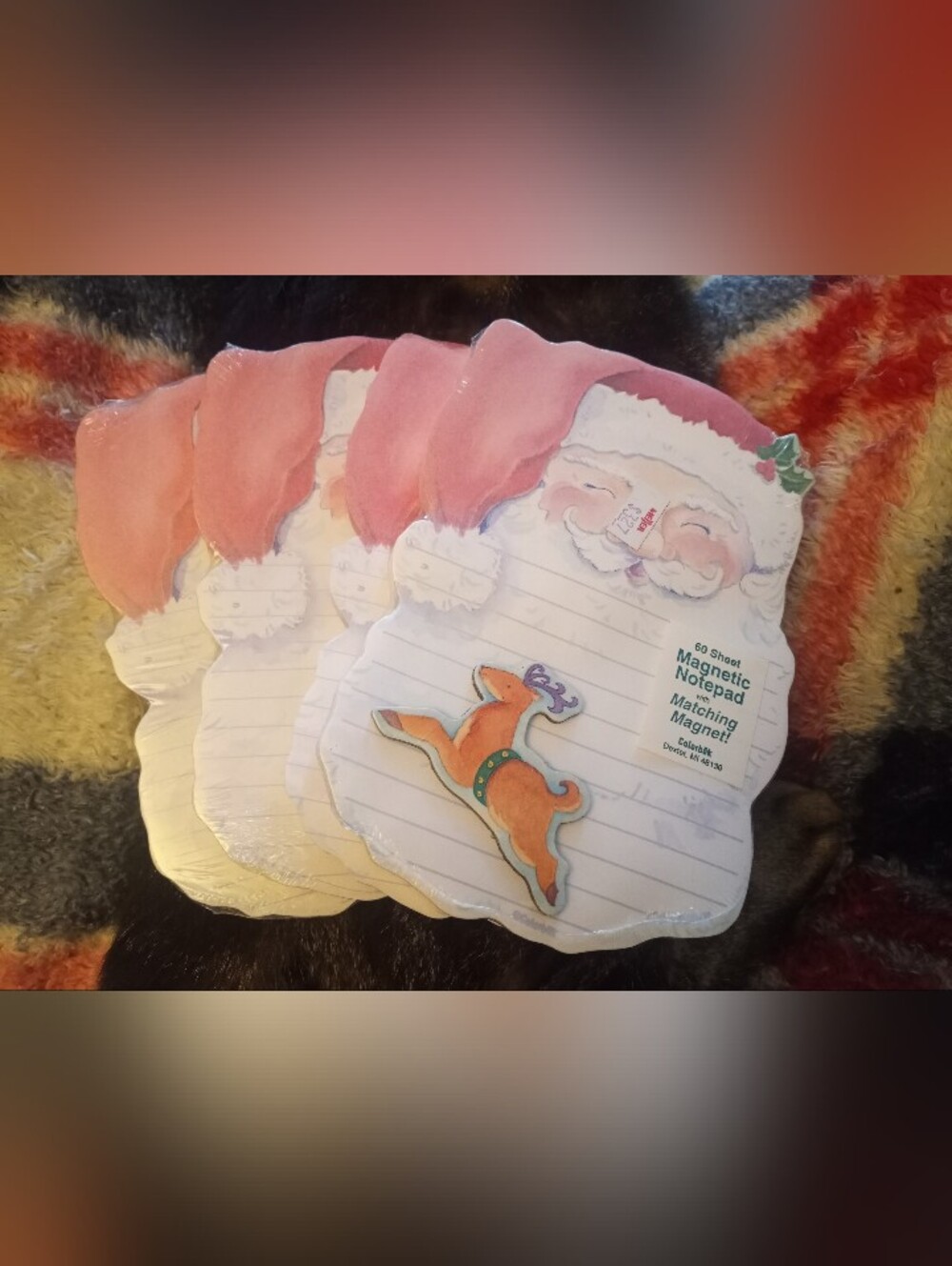 NWT 4 Santa Claus Magnetic Notepads